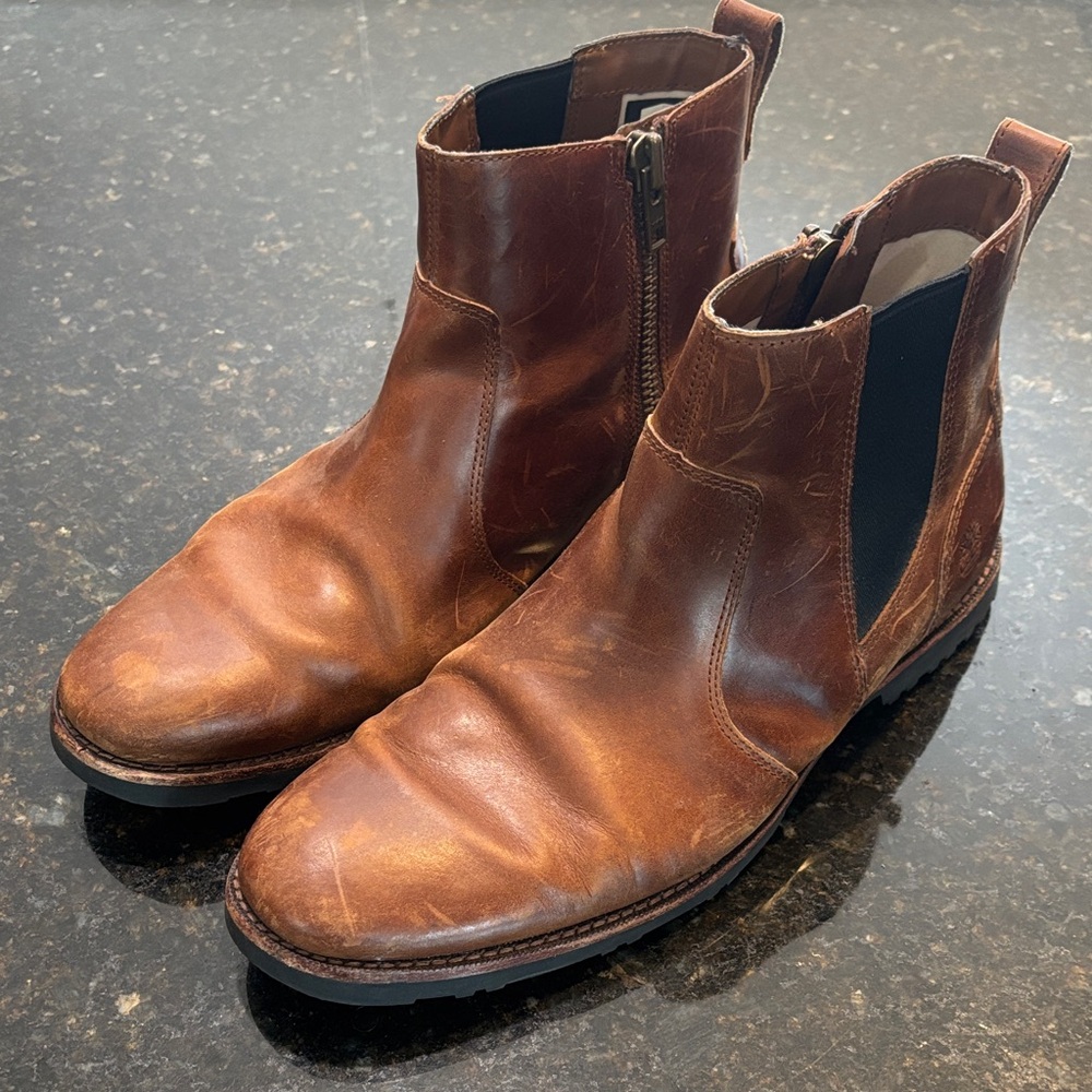 Men's Brown Leather Ankle Boots